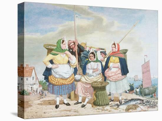 Fish Market by the Sea, c.1860-Richard Dadd-Stretched Canvas