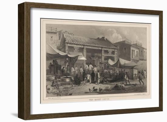 Fish Market Canton, 1855-Wilhelm Joseph Heine-Framed Giclee Print