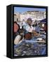 Fish Market, Vieux Port, Marseille, Bouches Du Rhone, Provence, France-Guy Thouvenin-Framed Stretched Canvas