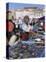 Fish Market, Vieux Port, Marseille, Bouches Du Rhone, Provence, France-Guy Thouvenin-Stretched Canvas