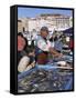 Fish Market, Vieux Port, Marseille, Bouches Du Rhone, Provence, France-Guy Thouvenin-Framed Stretched Canvas