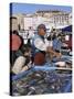 Fish Market, Vieux Port, Marseille, Bouches Du Rhone, Provence, France-Guy Thouvenin-Stretched Canvas