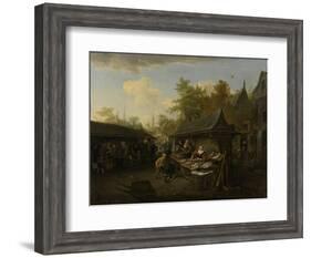 Fish Market-Cornelis Dusart-Framed Art Print