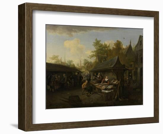 Fish Market-Cornelis Dusart-Framed Art Print