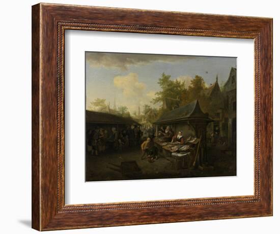 Fish Market-Cornelis Dusart-Framed Art Print