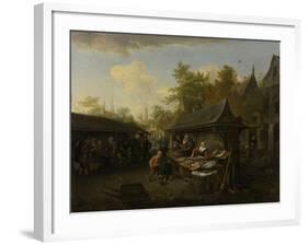 Fish Market-Cornelis Dusart-Framed Art Print