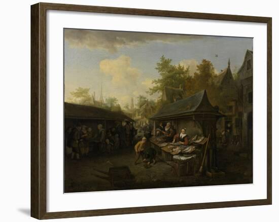 Fish Market-Cornelis Dusart-Framed Art Print