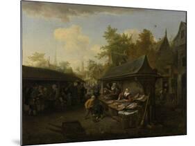 Fish Market-Cornelis Dusart-Mounted Art Print