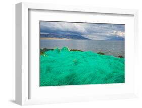 Fish net on the shore of Sayram Lake, Yining (Ghulja), Xinjiang Province, China-Keren Su-Framed Photographic Print