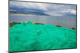 Fish net on the shore of Sayram Lake, Yining (Ghulja), Xinjiang Province, China-Keren Su-Mounted Photographic Print