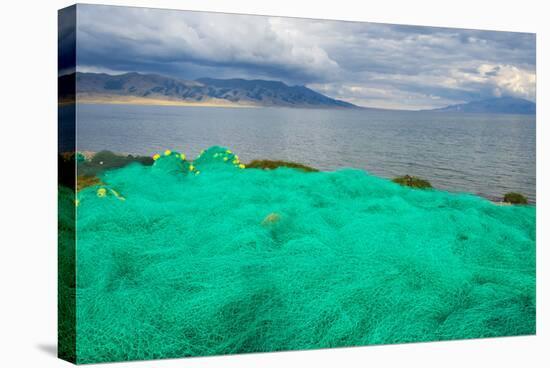 Fish net on the shore of Sayram Lake, Yining (Ghulja), Xinjiang Province, China-Keren Su-Stretched Canvas