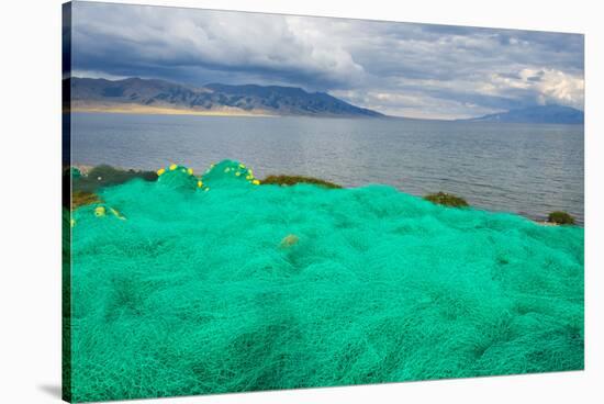 Fish net on the shore of Sayram Lake, Yining (Ghulja), Xinjiang Province, China-Keren Su-Stretched Canvas