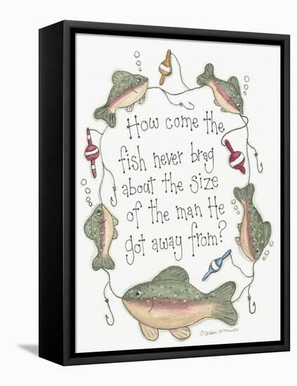 Fish Never Brag-Debbie McMaster-Framed Stretched Canvas