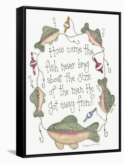 Fish Never Brag-Debbie McMaster-Framed Stretched Canvas