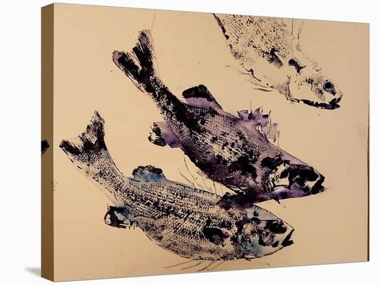 fish (oil on paper)-jocasta shakespeare-Stretched Canvas
