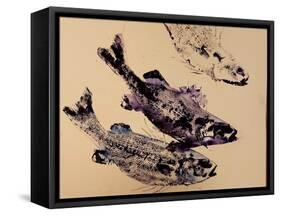 fish (oil on paper)-jocasta shakespeare-Framed Stretched Canvas