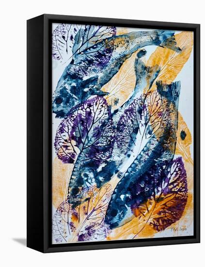 fish (oil on paper)-jocasta shakespeare-Framed Stretched Canvas