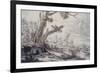 Fish on a Bank, 17Th Century-Francis Barlow-Framed Giclee Print