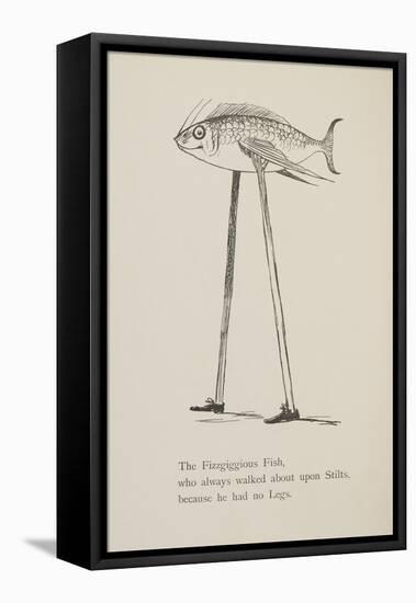 Fish On Stilts From Nonsense Botany Animals and Other Poems Written and Drawn by Edward Lear-Edward Lear-Framed Stretched Canvas