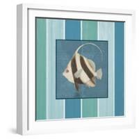 Fish on Stripes I-Elizabeth Medley-Framed Art Print