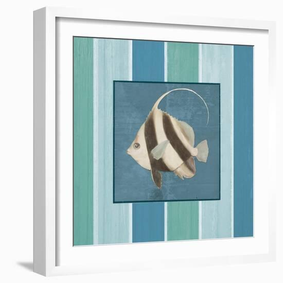 Fish on Stripes I-Elizabeth Medley-Framed Art Print