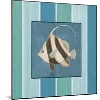 Fish on Stripes I-Elizabeth Medley-Mounted Art Print