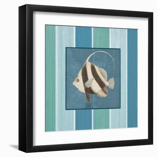 Fish on Stripes I-Elizabeth Medley-Framed Art Print