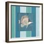 Fish on Stripes II-Elizabeth Medley-Framed Art Print