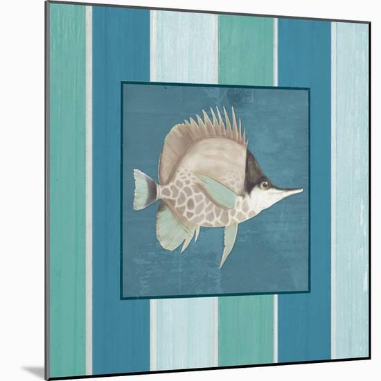 Fish on Stripes II-Elizabeth Medley-Mounted Art Print