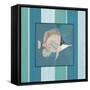 Fish on Stripes II-Elizabeth Medley-Framed Stretched Canvas