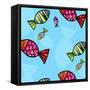 Fish Pattern-null-Framed Stretched Canvas