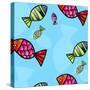 Fish Pattern-null-Stretched Canvas