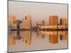 Fish Pier and South Boston from Logan Airport, Boston, Massachusetts, USA-Walter Bibikow-Mounted Photographic Print