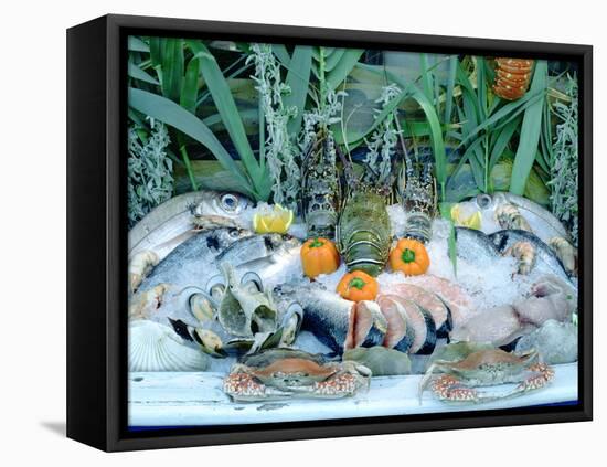 Fish Restaurant Display, Rethymnon, Crete, Greece-Peter Thompson-Framed Stretched Canvas