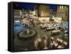 Fish Restaurants on the Pavement, Istanbul, Turkey-Simon Harris-Framed Stretched Canvas