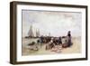 Fish Sale on the Beach-Bernardus Johannes Blommers-Framed Giclee Print