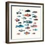 Fish School I-Annie Warren-Framed Art Print