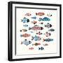 Fish School II-Annie Warren-Framed Art Print