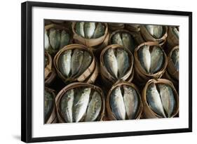 Fish Sold in Bamboo Containers Ready for Steaming at Talat Thong Khan Kham Market-Richard Nebesky-Framed Photographic Print