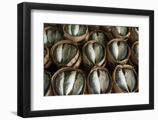 Fish Sold in Bamboo Containers Ready for Steaming at Talat Thong Khan Kham Market-Richard Nebesky-Framed Photographic Print