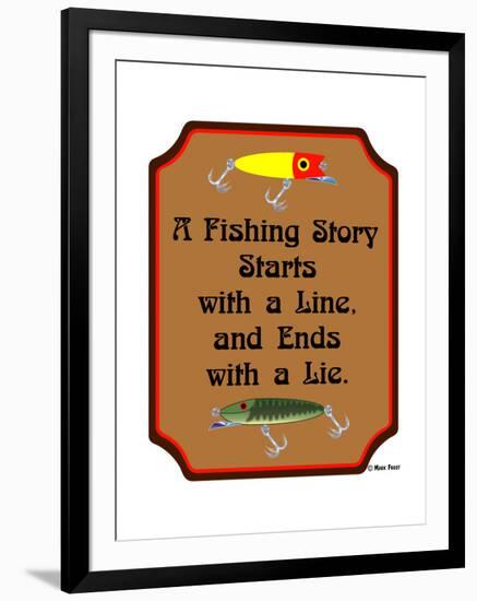 Fish Story Line Lie-Mark Frost-Framed Giclee Print