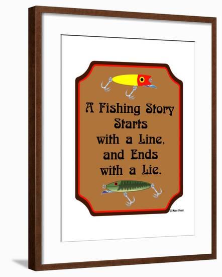 Fish Story Line Lie-Mark Frost-Framed Giclee Print