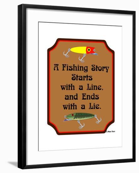 Fish Story Line Lie-Mark Frost-Framed Giclee Print