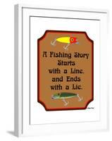 Fish Story Line Lie-Mark Frost-Framed Giclee Print