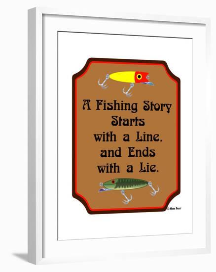 Fish Story Line Lie-Mark Frost-Framed Giclee Print