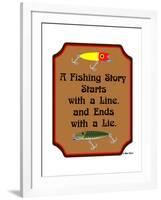 Fish Story Line Lie-Mark Frost-Framed Giclee Print