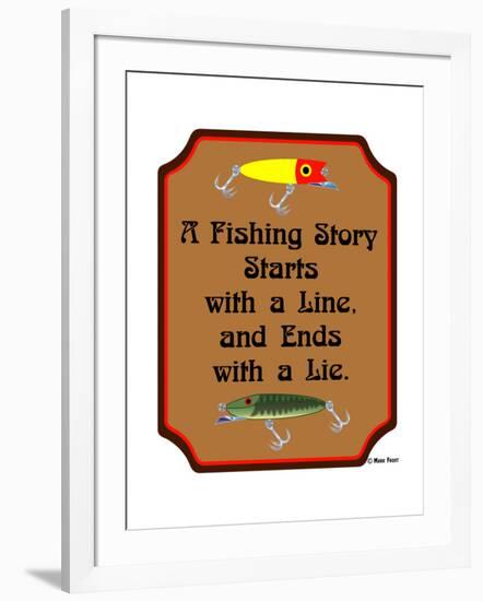 Fish Story Line Lie-Mark Frost-Framed Giclee Print