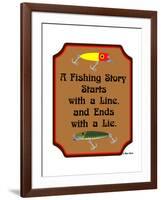 Fish Story Line Lie-Mark Frost-Framed Giclee Print