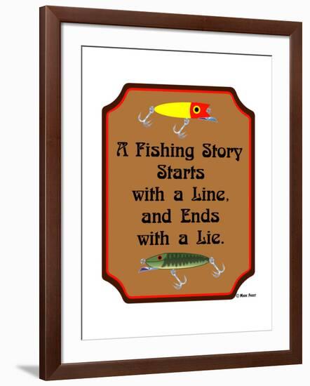 Fish Story Line Lie-Mark Frost-Framed Giclee Print