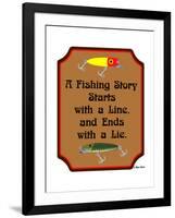 Fish Story Line Lie-Mark Frost-Framed Giclee Print
